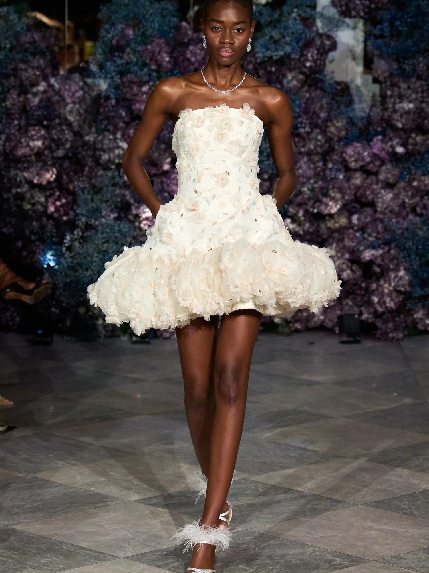 Floral Bubble Hem Dress