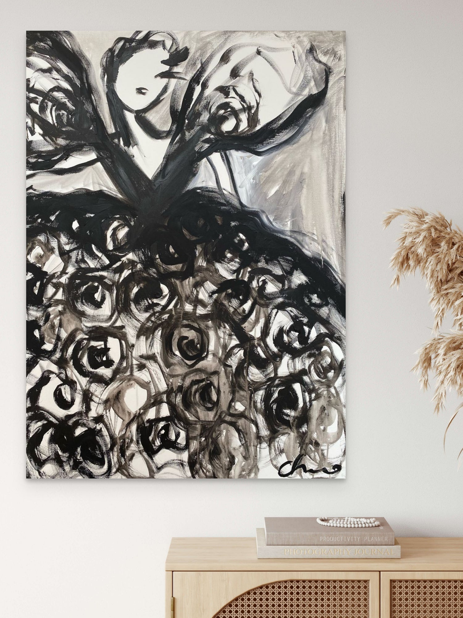 "Black Onyx Rosettes" - Original Painting