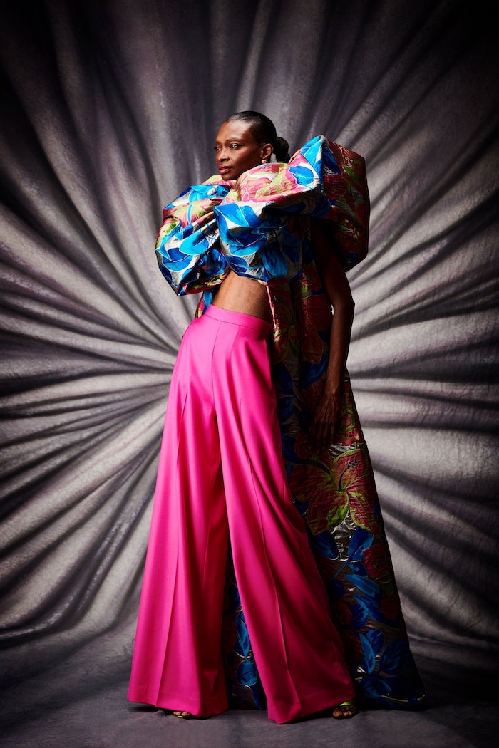 Fuchsia Wide Leg Trousers