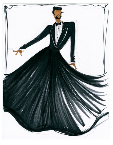 "Billy Porter" - Sketch Print