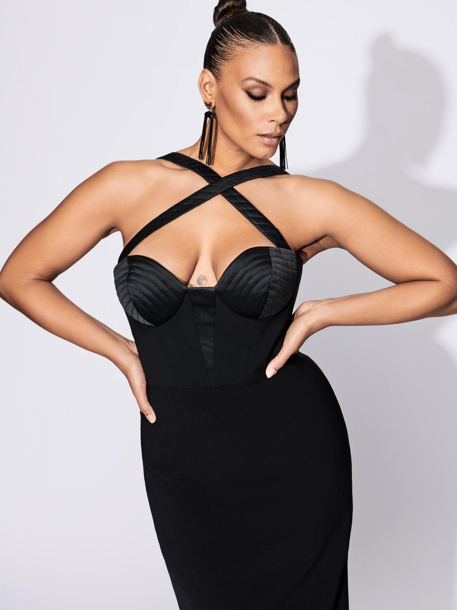Topstitch Demi Cup Crisscross Dress