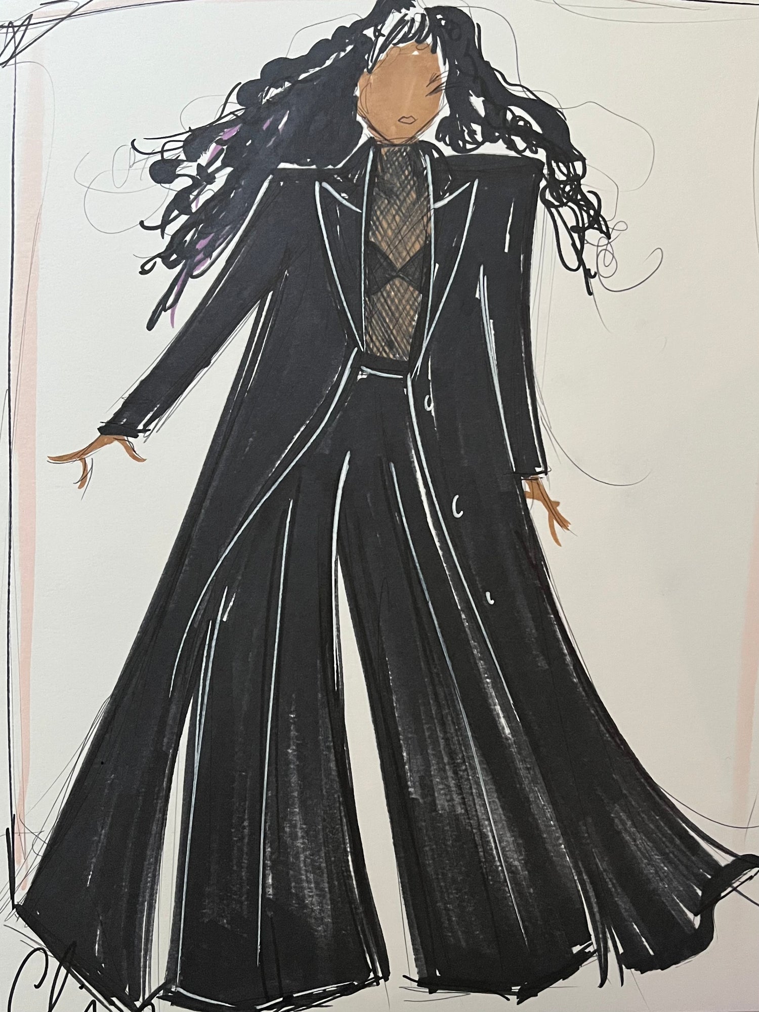 "Janet Jackson" - Sketch Print