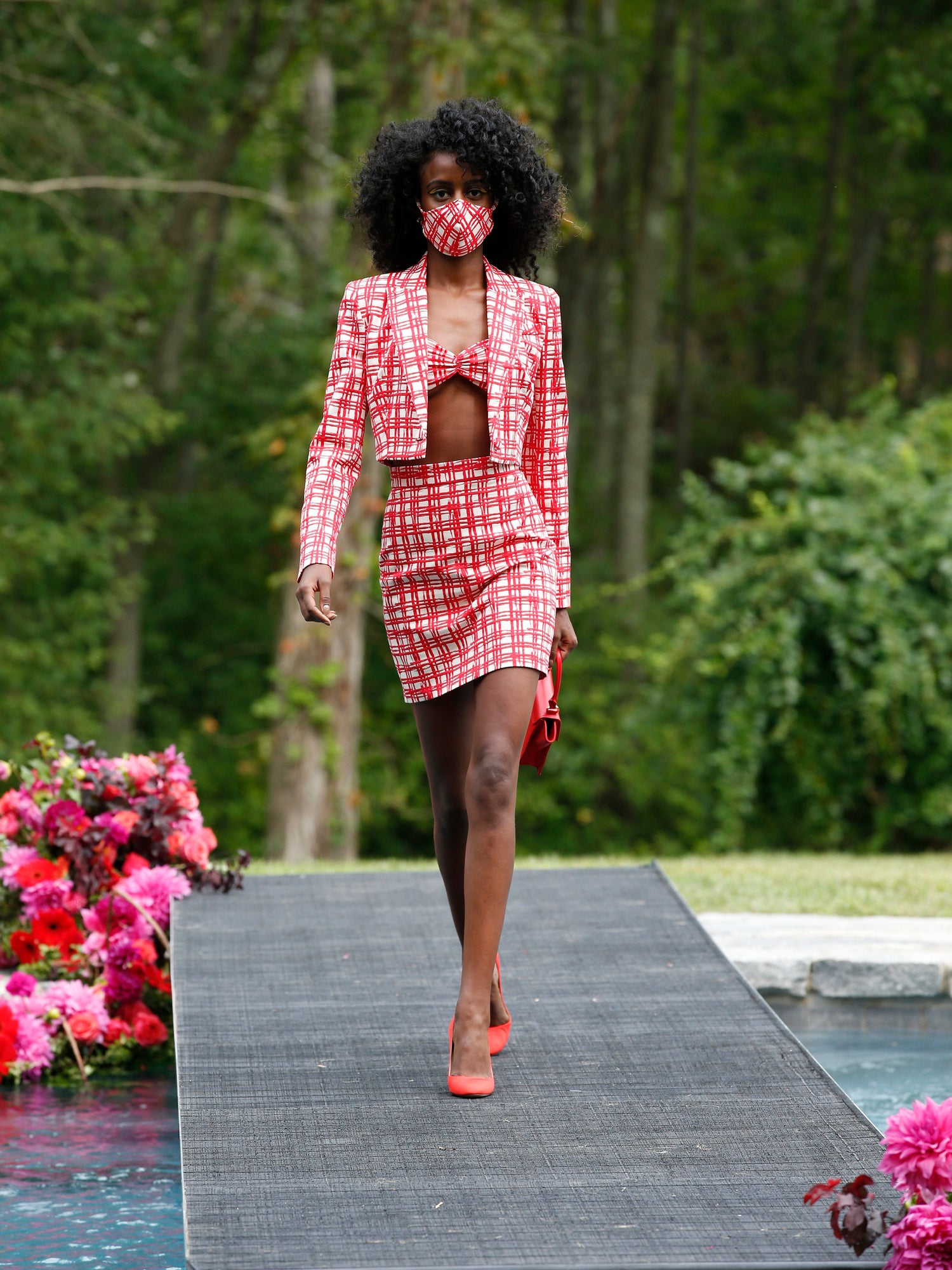 Gingham Cropped Blazer