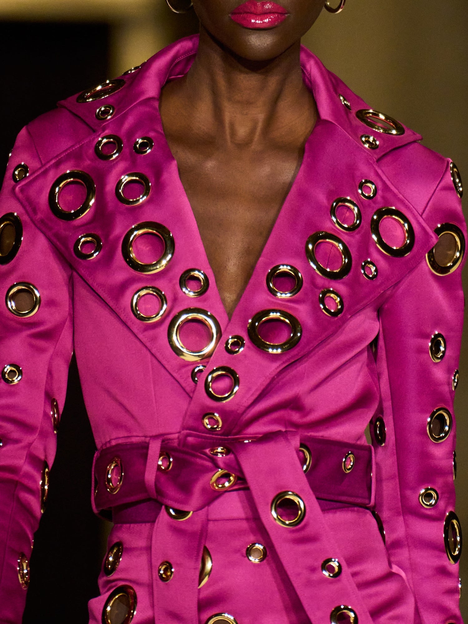 Belted Grommet Jacket