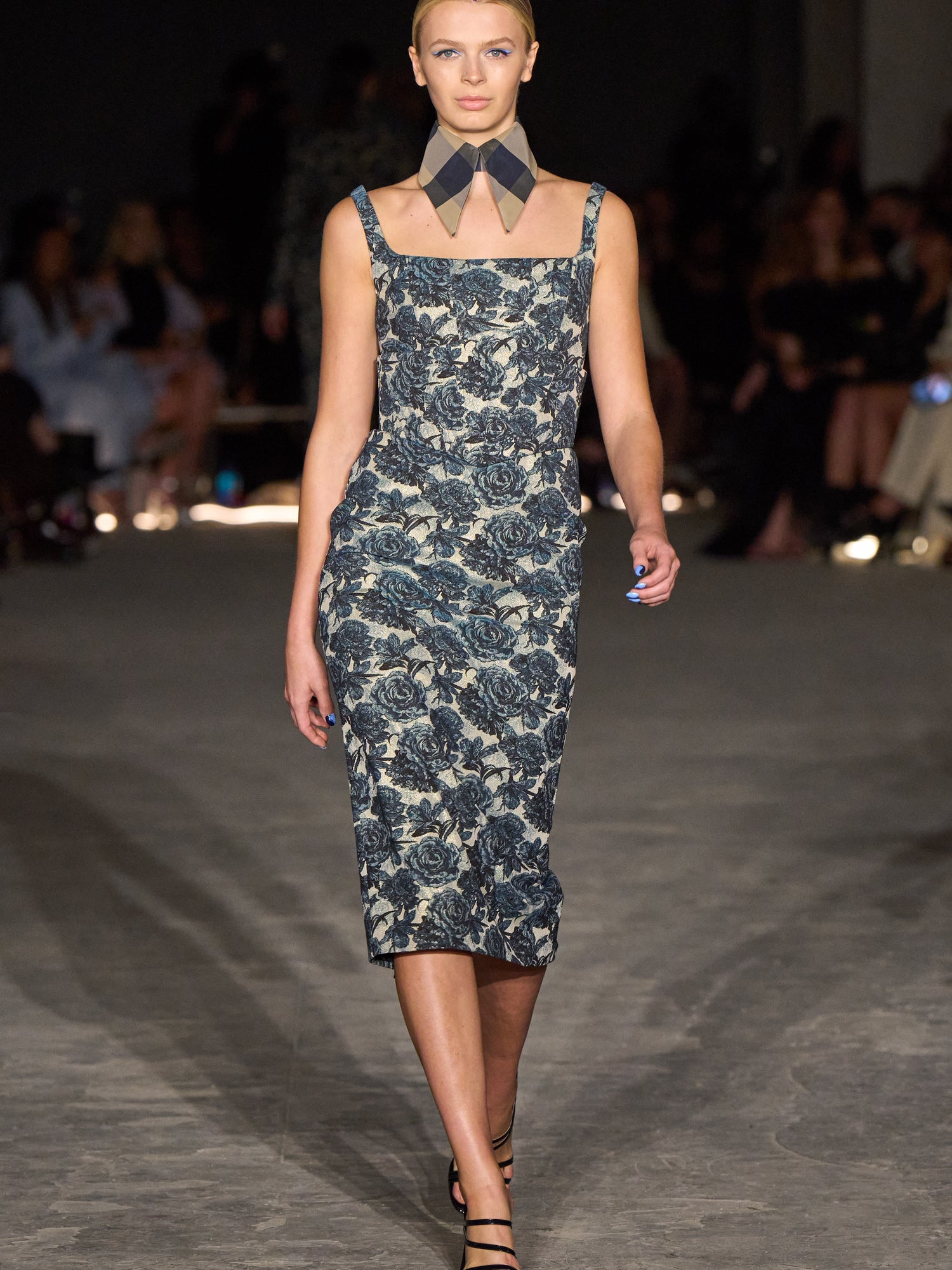 Victorian Blue Floral Corset Dress