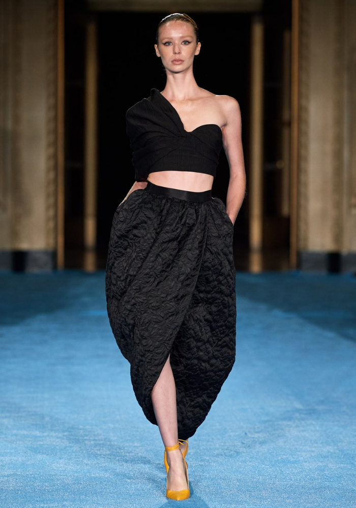 Draped One Shoulder Crop Top