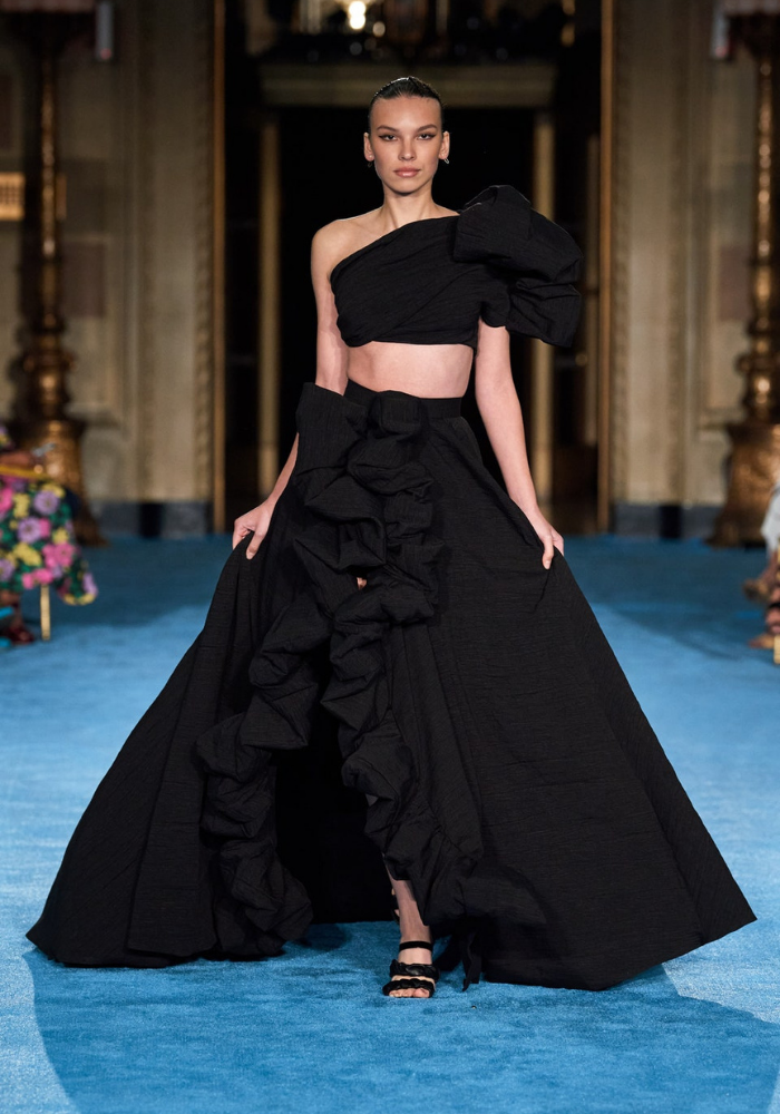 Ruffle Slit Skirt