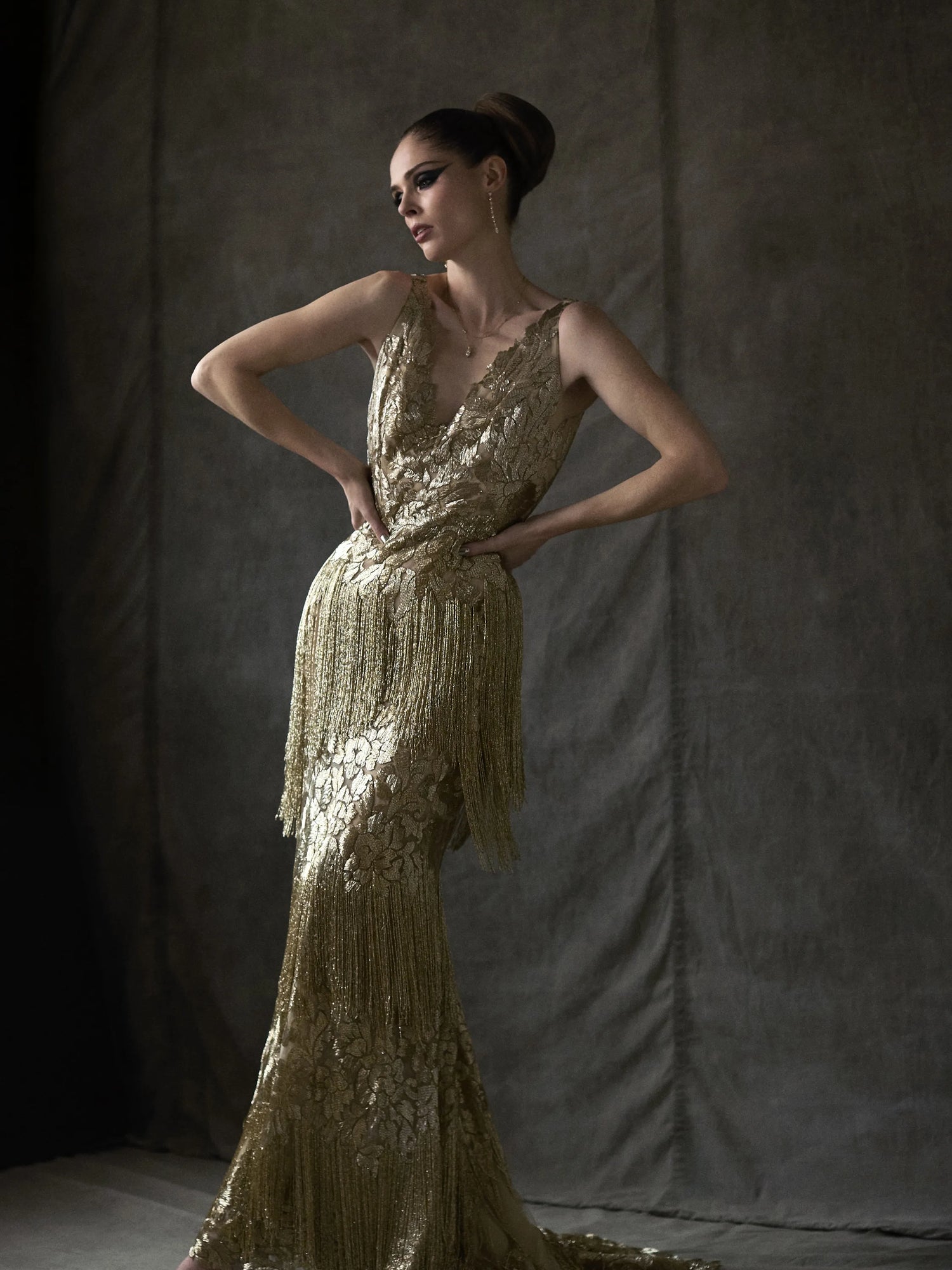 Beaded Gold Fringe Gown | Christian Siriano Beaded Gold Fringe Gown | Christian Siriano