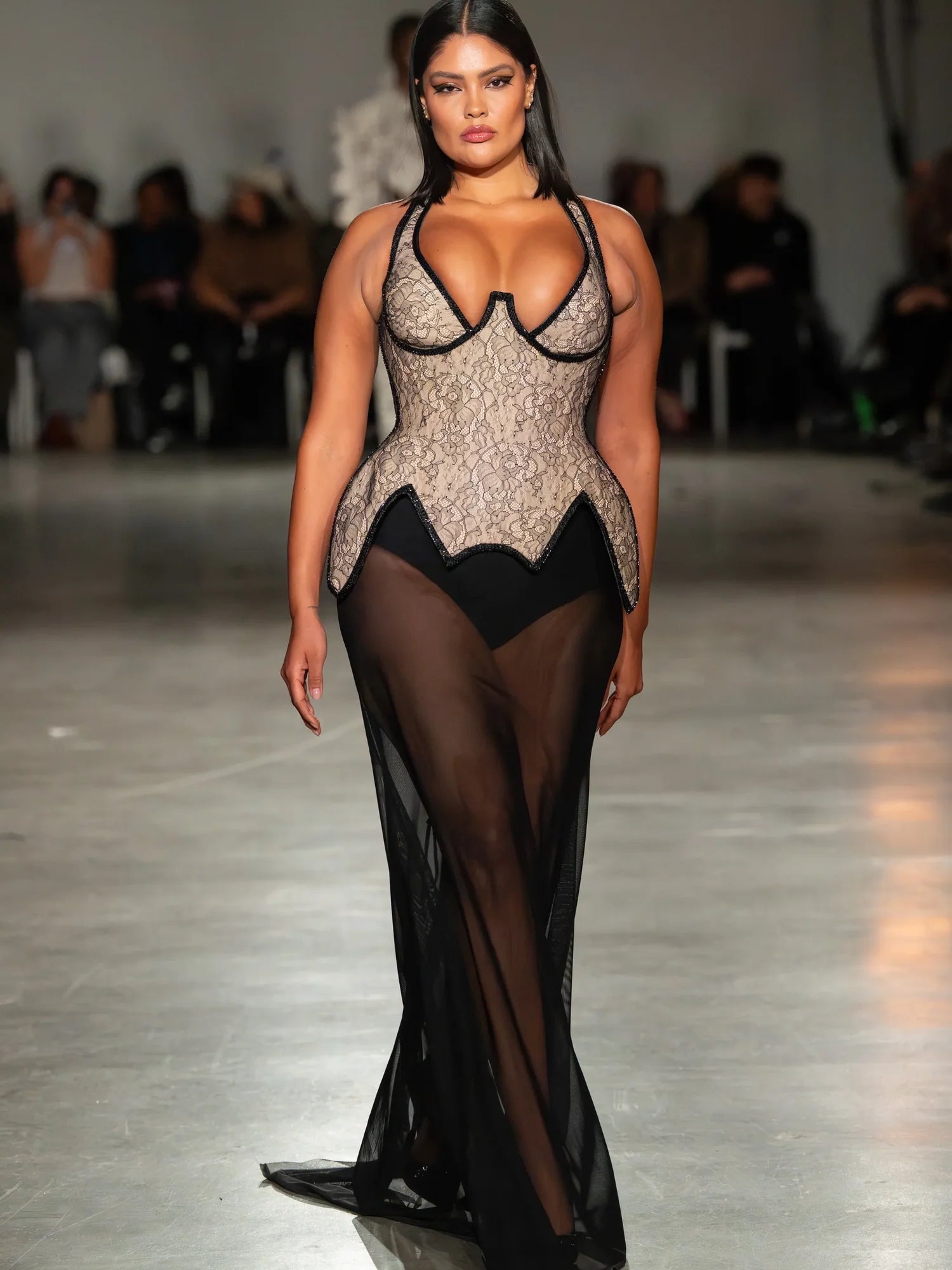 Sheer Black Maxi Skirt