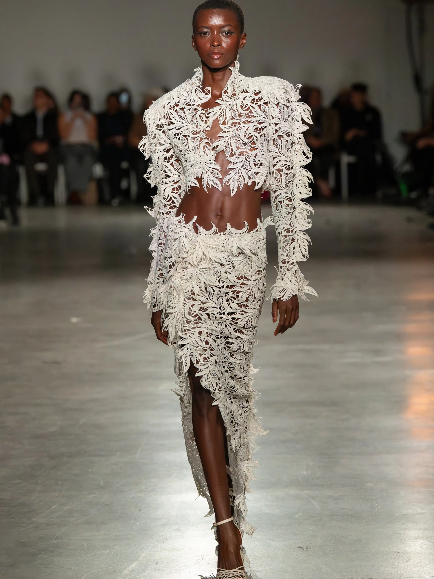 Ivory Crochet Lace Skirt