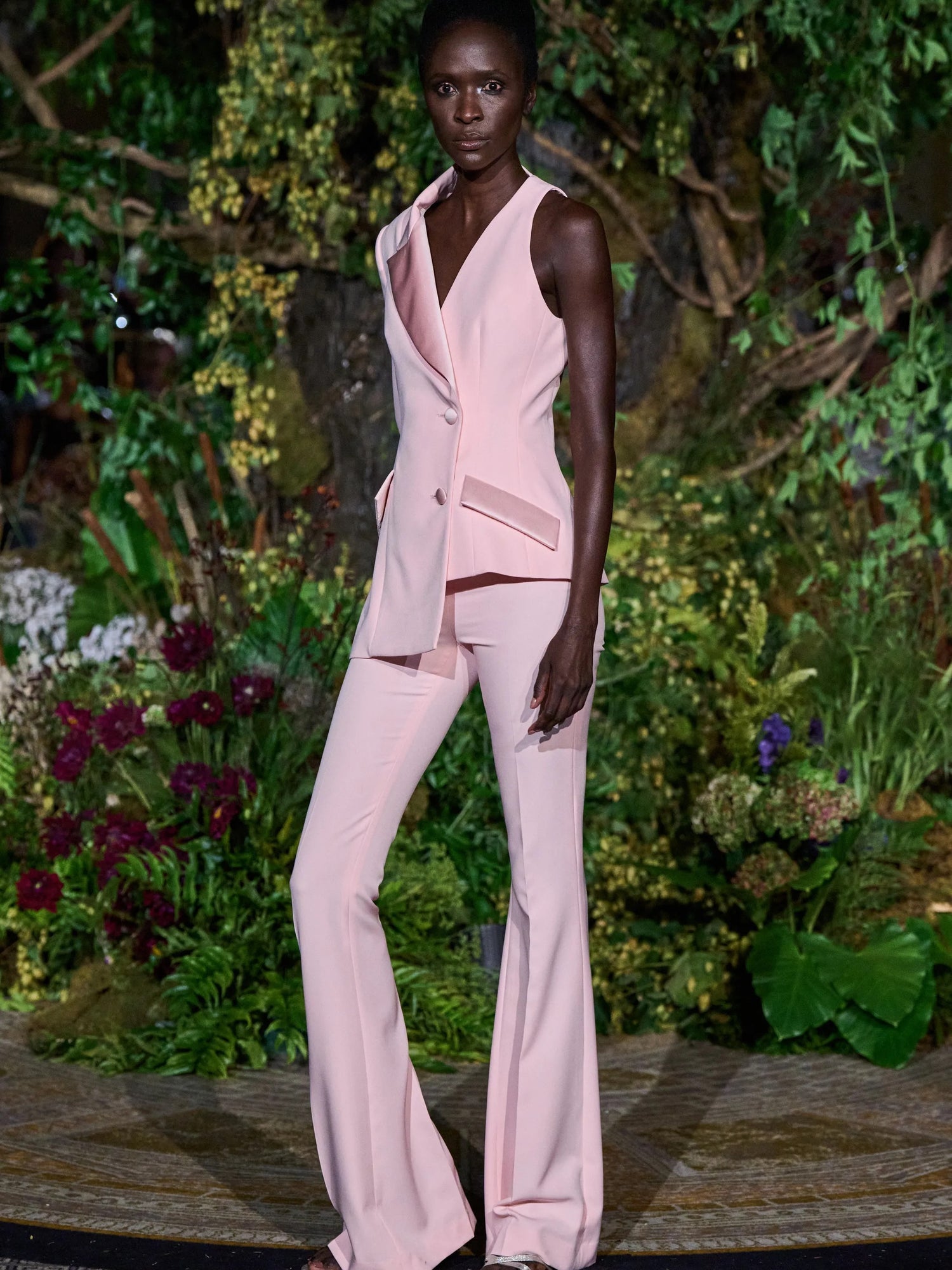 PINK FLARE TROUSERS Christian Siriano