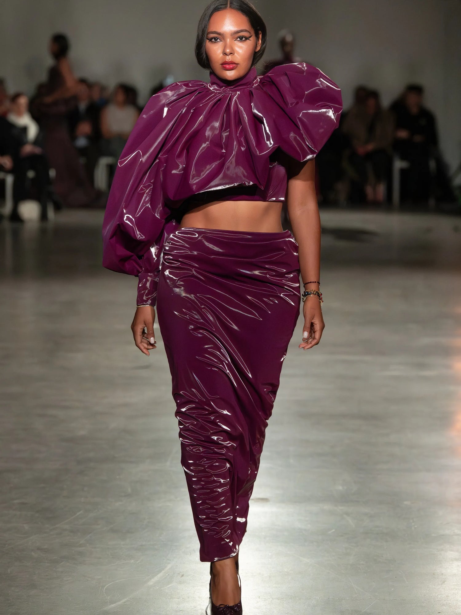 Patent Plum Bubble Top