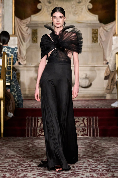 christian siriano evening dresses Ombre Embroidered Tulle Gown main image 1