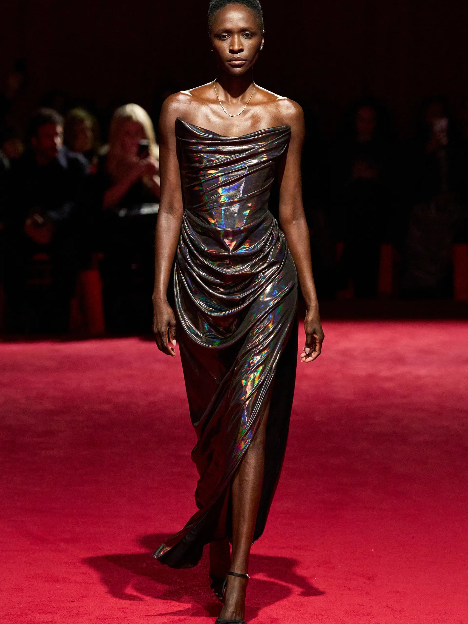 Oil Slick Strapless Corset Draped Gown | Christian Siriano Oil Slick Strapless Corset Draped Gown | Christian Siriano