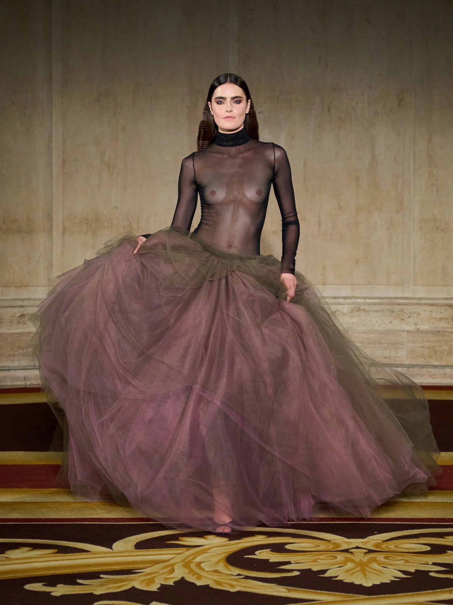 Dusty Rose Tulle Ball Skirt