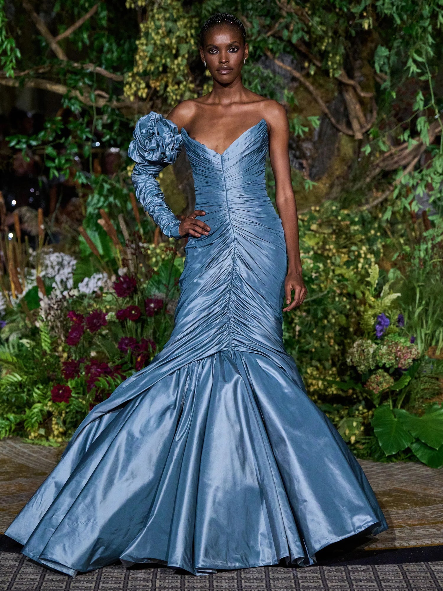 BABY BLUE TAFFETA GATHERED MERMAID GOWN | Christian Siriano BABY BLUE TAFFETA GATHERED MERMAID GOWN | Christian Siriano