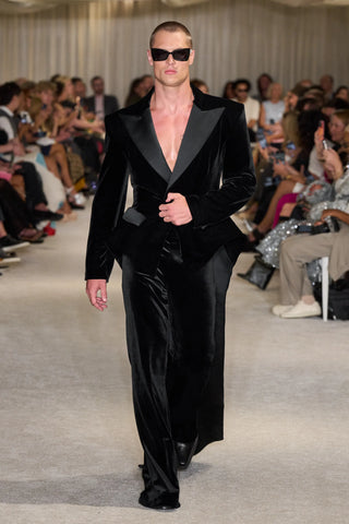 Black Velvet Wide Leg Trouser