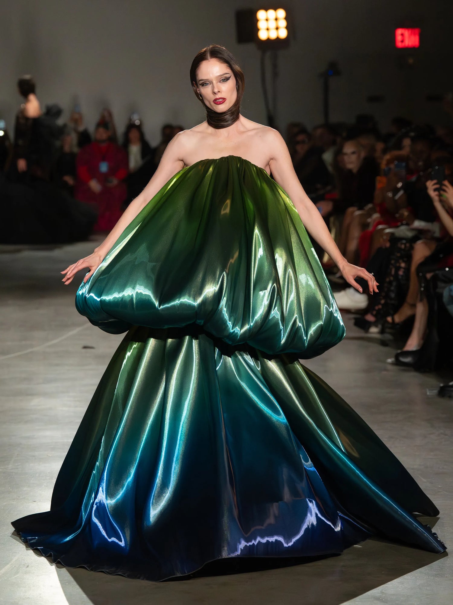 Iridescent Ombre Bubble Gown