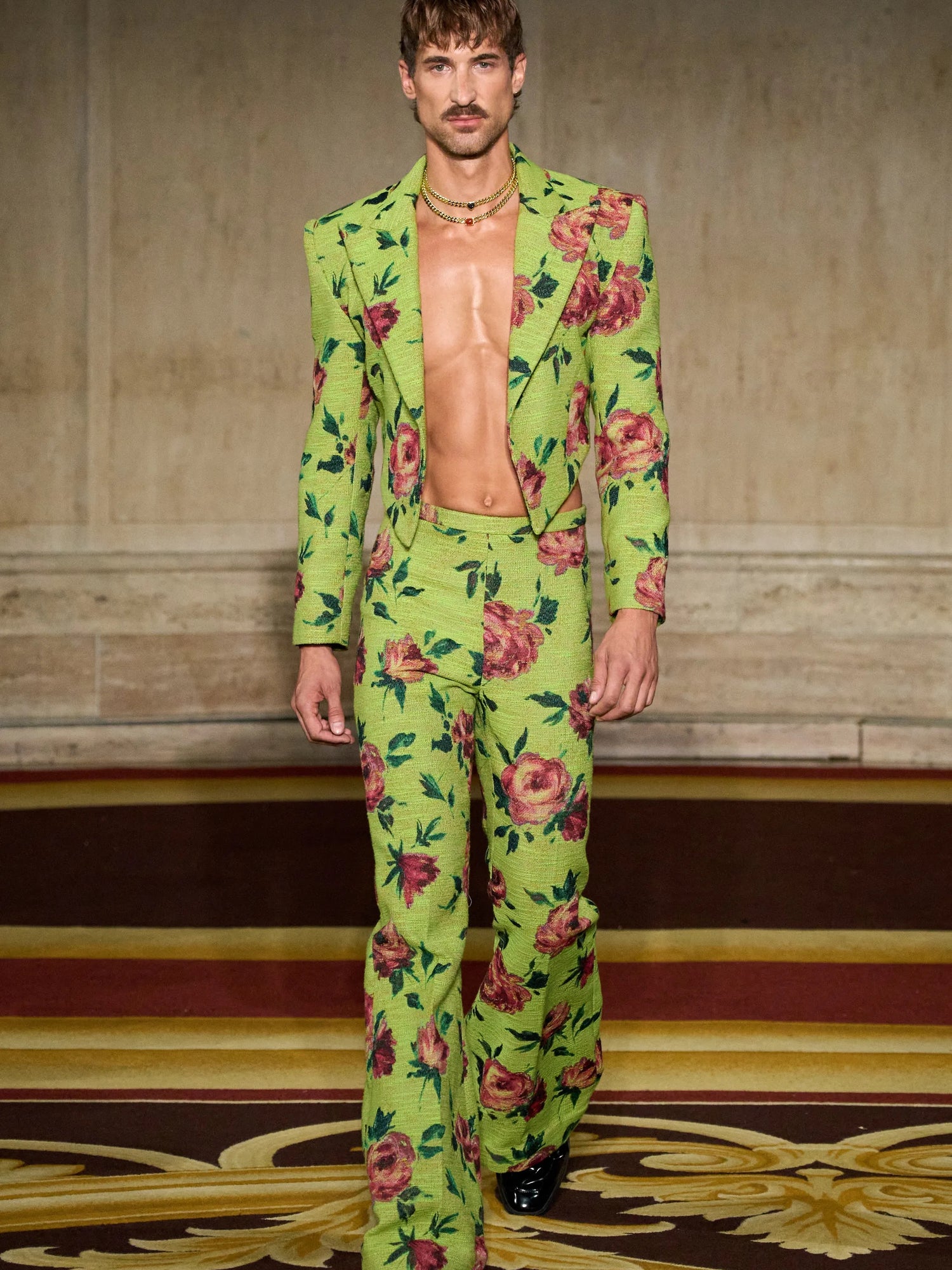 Garden Green Flare Trouser