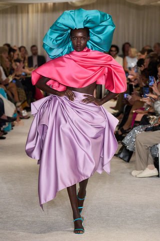 Fuchsia Structured Drape Top