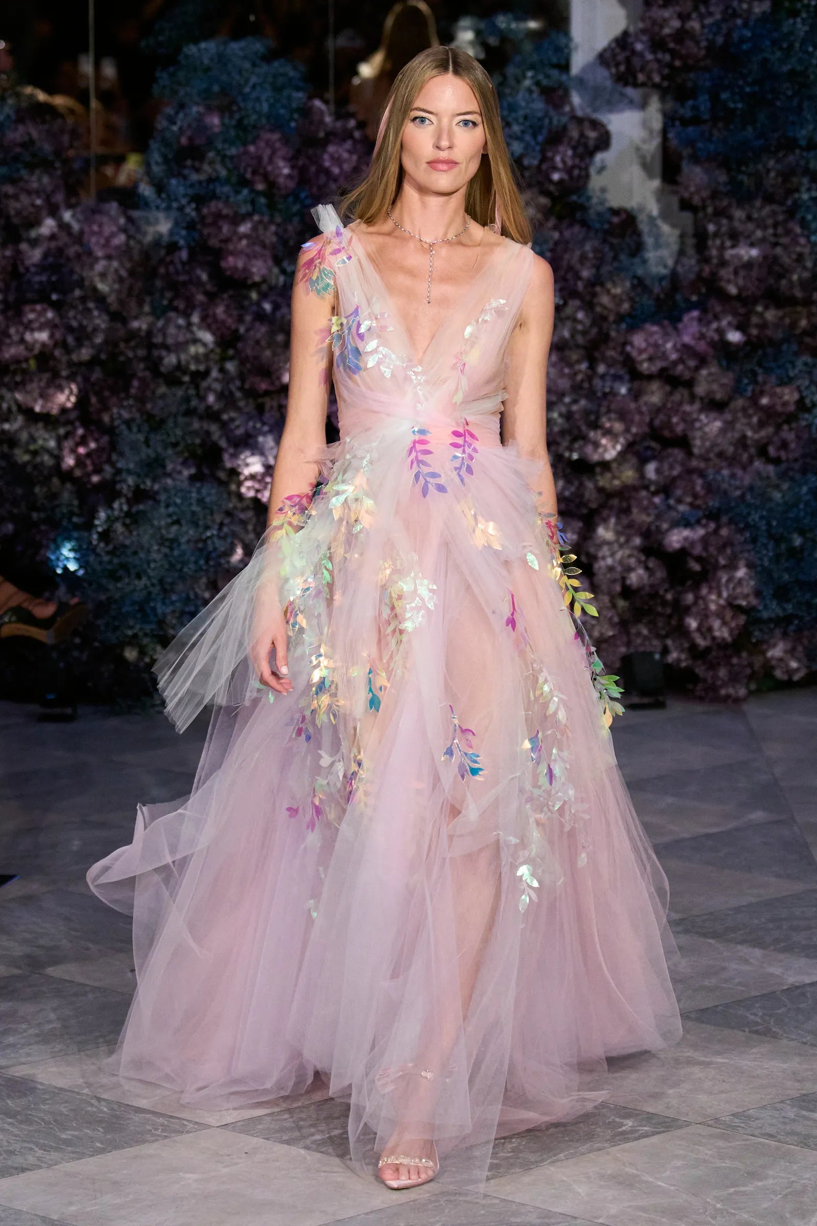 Tulle Ballerina Gown with Iridescent Detail