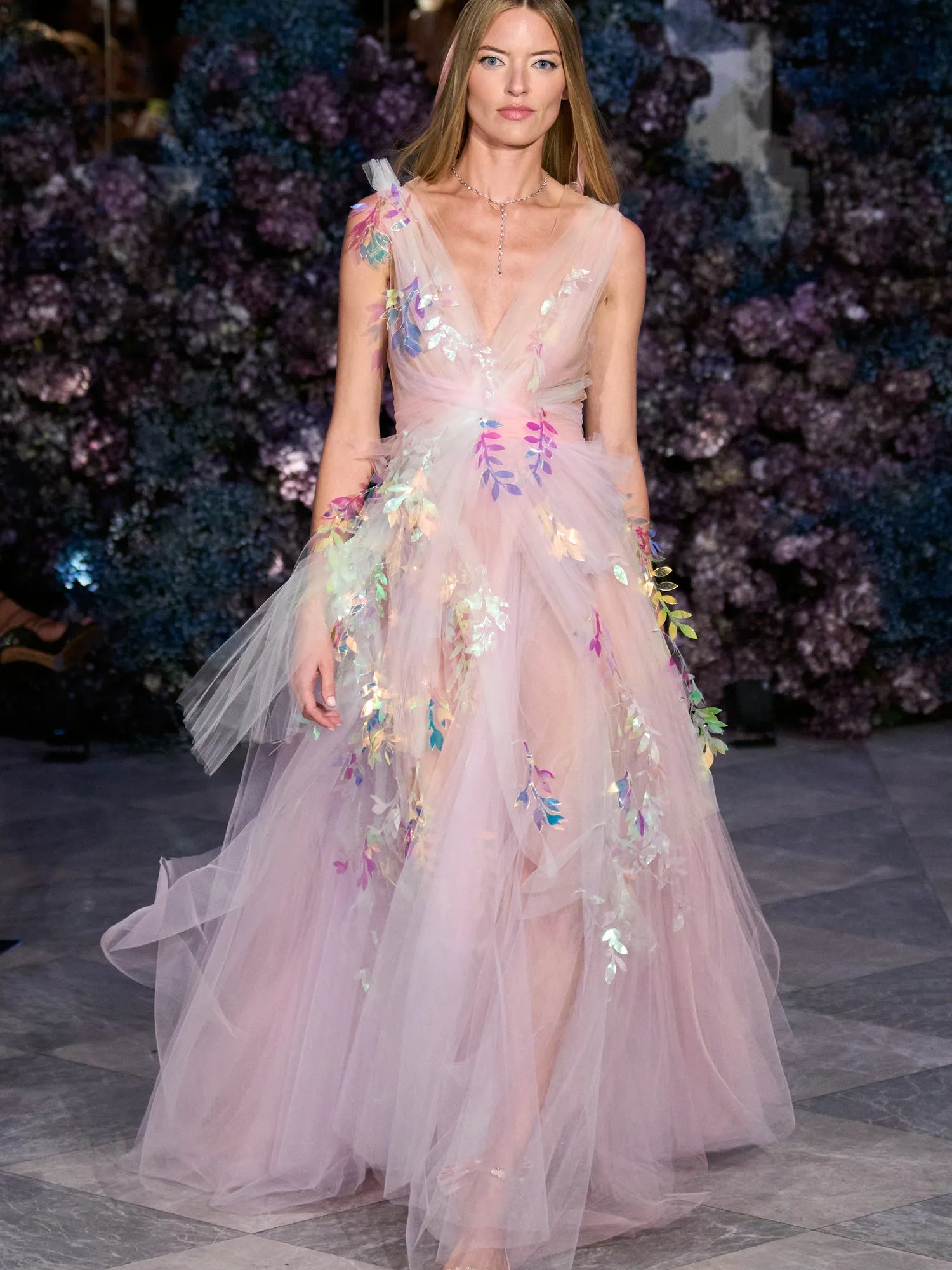 Tulle Ballerina Gown with Iridescent Detail
