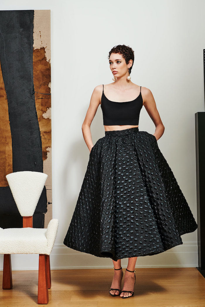 Metallic Polka Dot Circle Skirt