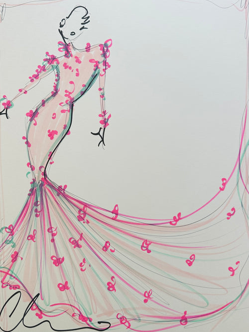 Christian Siriano + “Watercolor Ballerina” Sketch Print