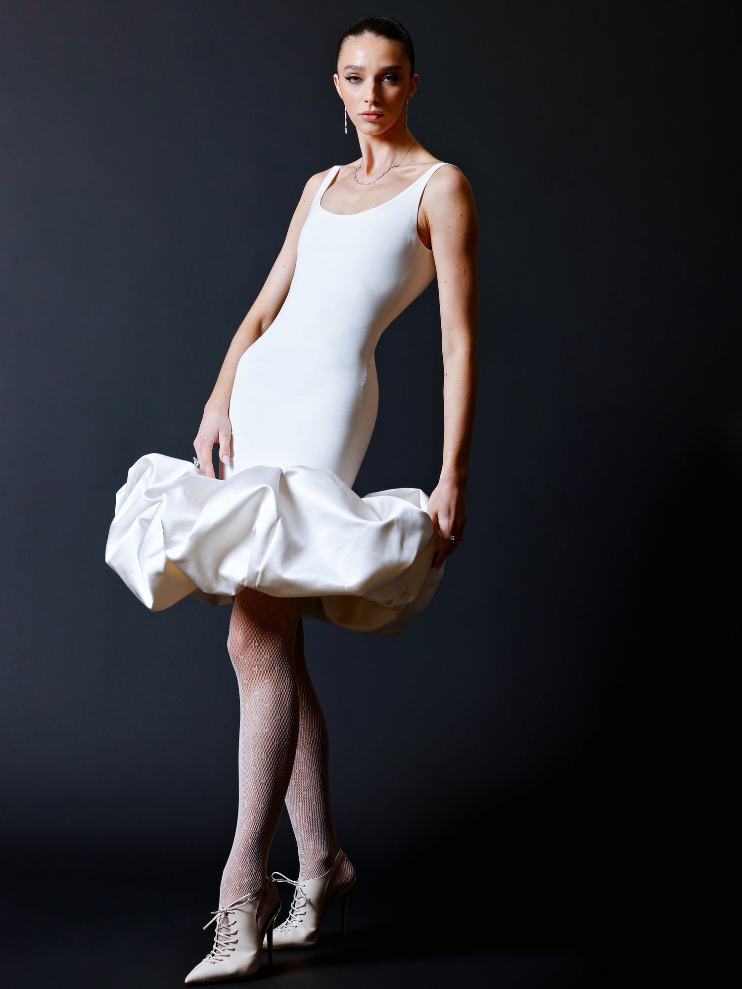 Bubble Hem Mini Dress