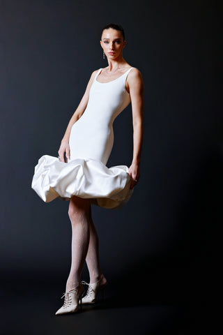 Bubble Hem Mini Dress