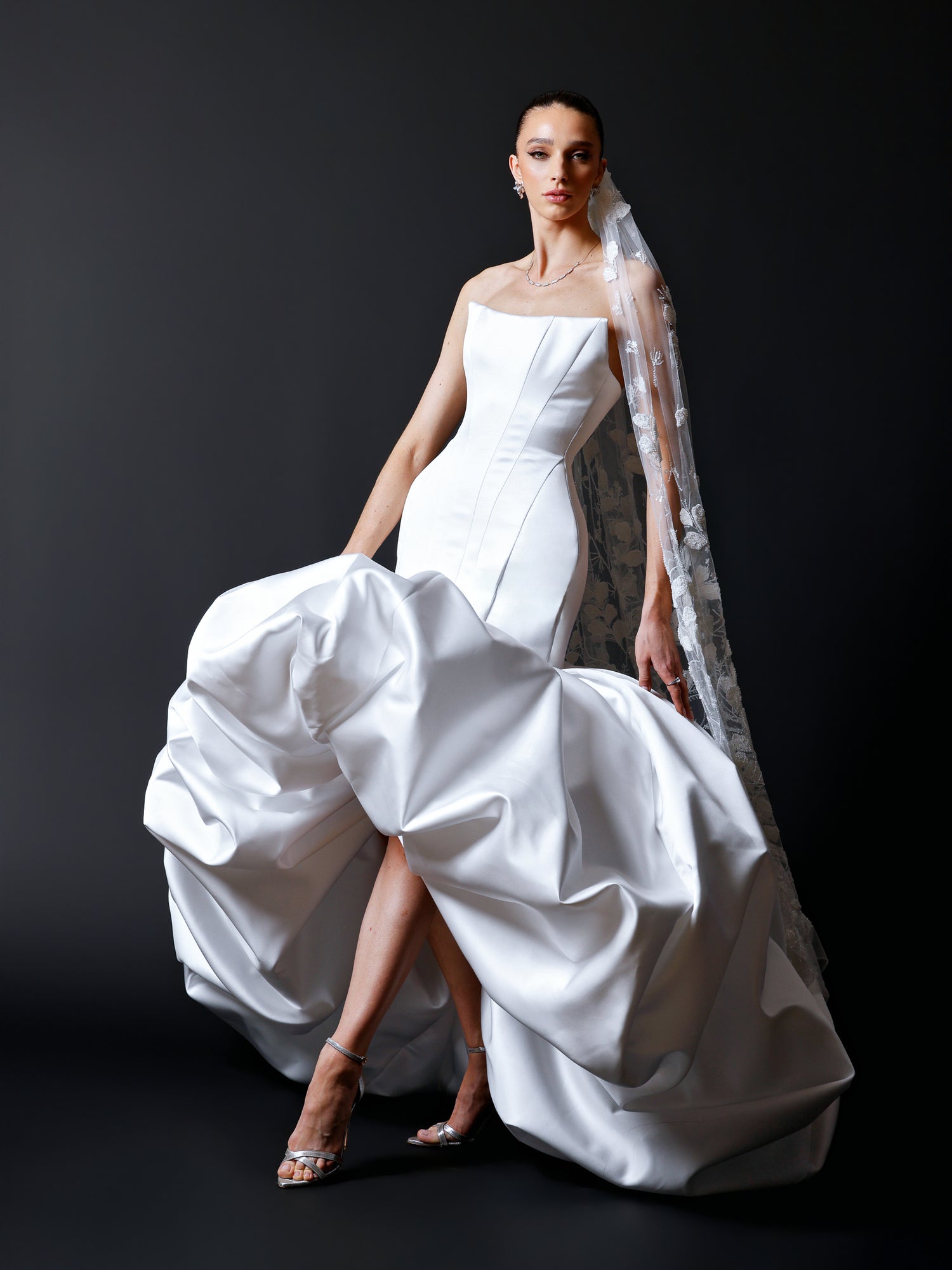Hi-Low Bubble Hem Gown