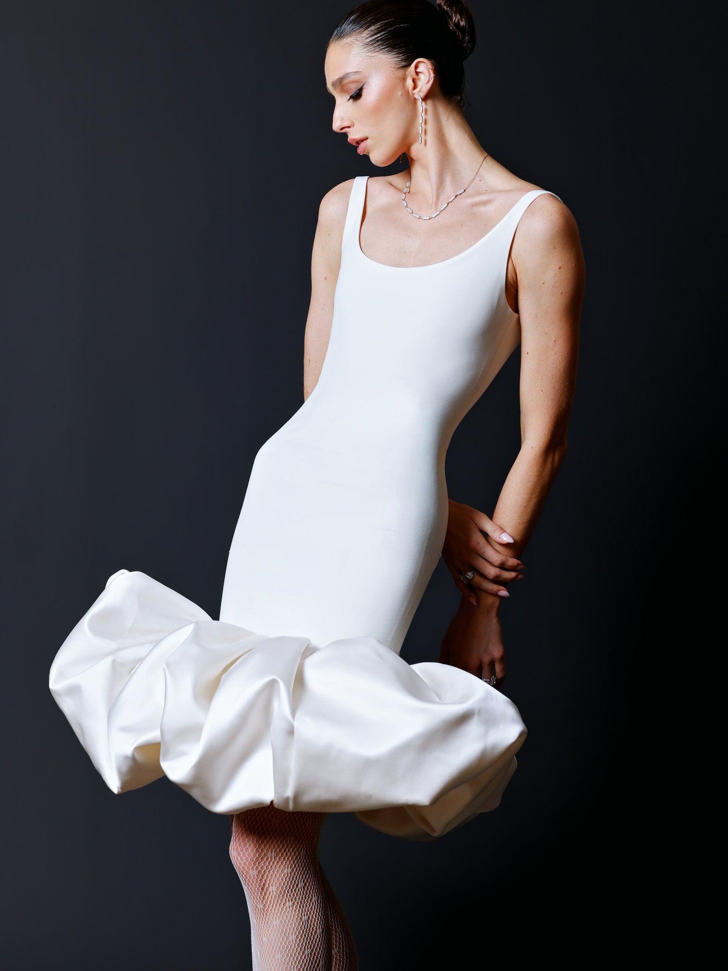 Bubble Hem Mini Dress