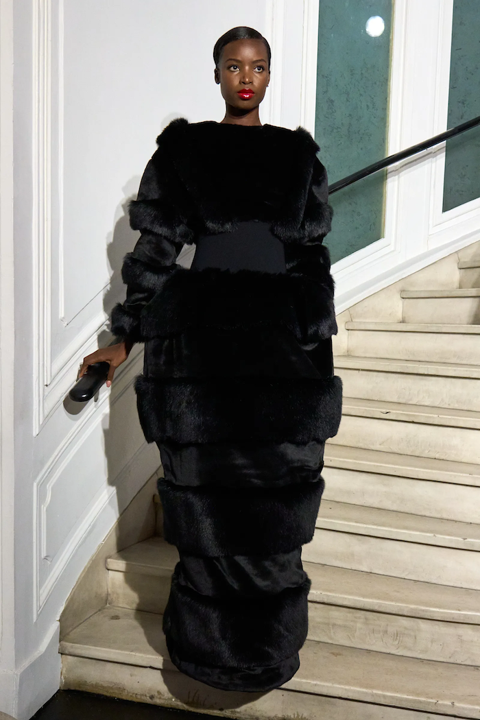 Layered Faux Fur Gown | Christian Siriano Layered Faux Fur Gown | Christian Siriano