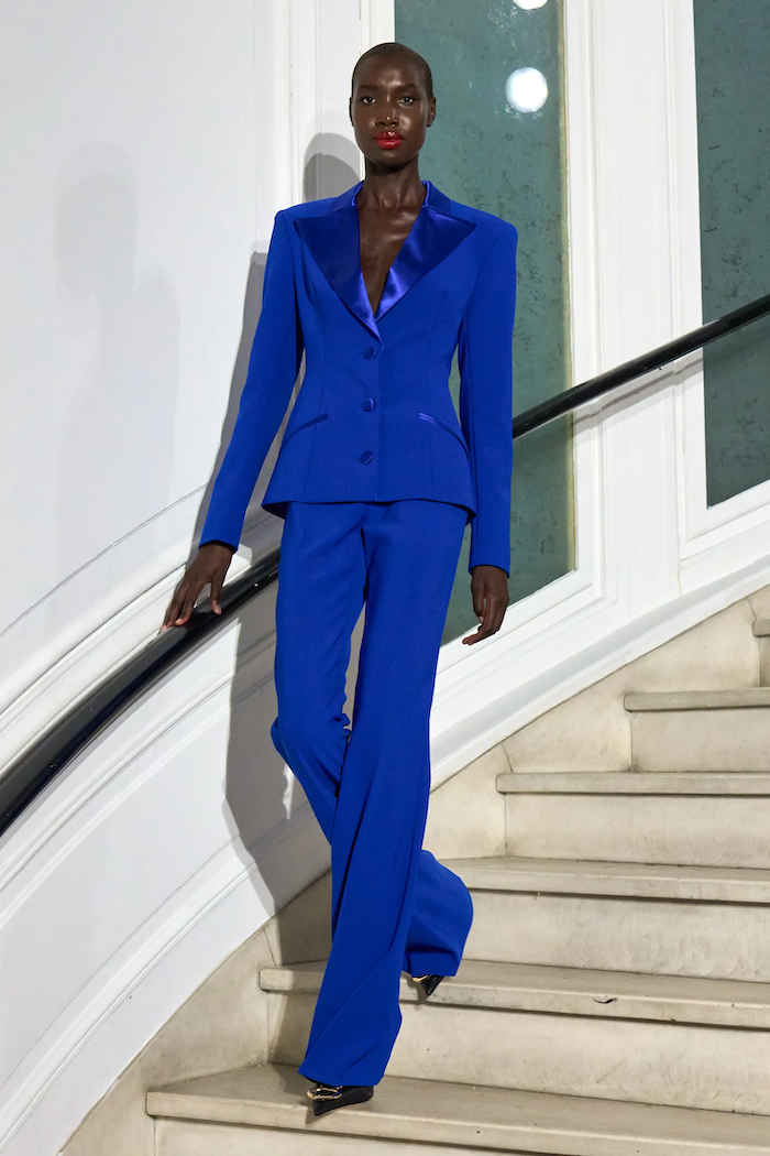 blazer satin dress Clothing : Jackets : 'Laurica' Cerise Satin Blazer Dress