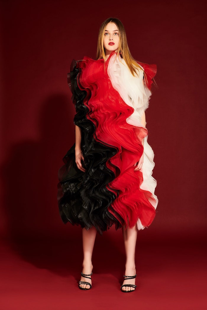 ombre organza dress Ombre Cascading Organza Dress