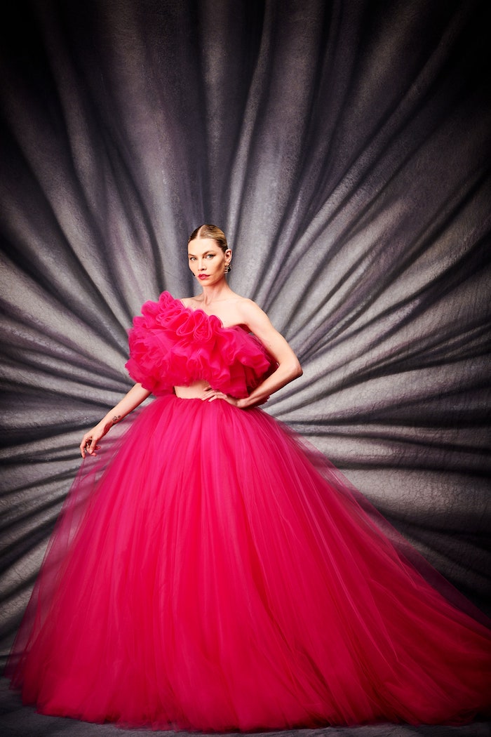 Strapless Layered Tulle Crop Top | Christian Siriano Strapless Layered Tulle Crop Top | Christian Siriano