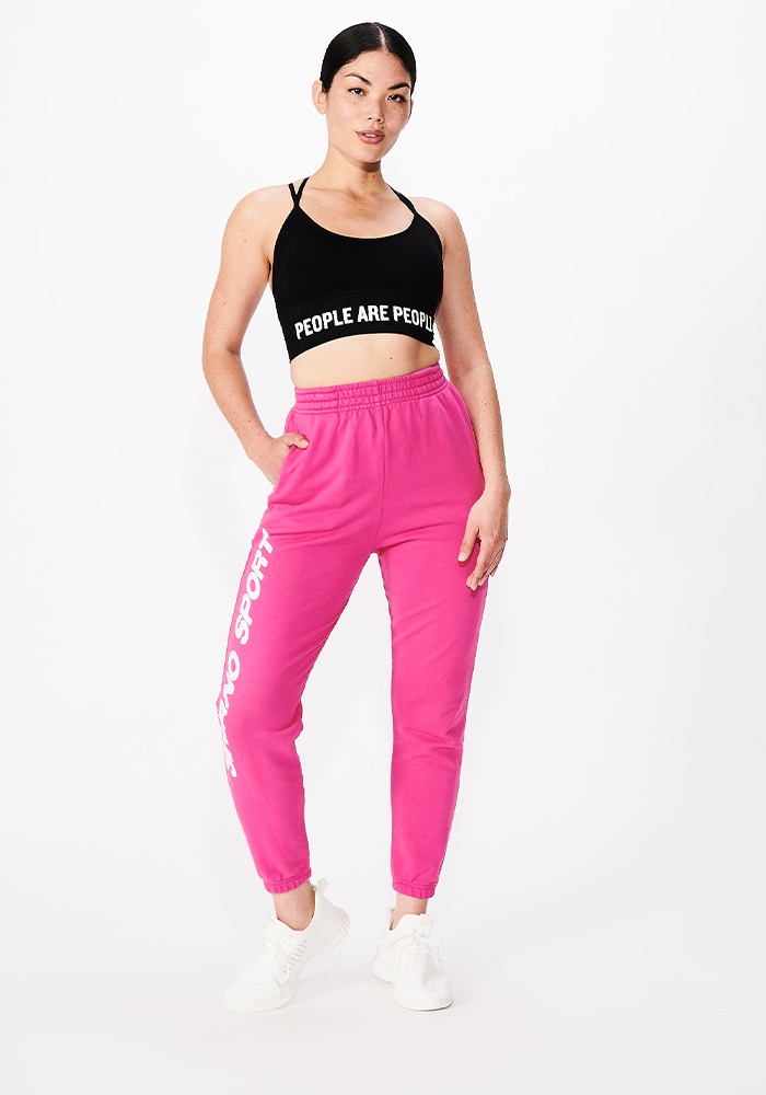 Devotion - Petite Oversized Joggers in Hot Pink