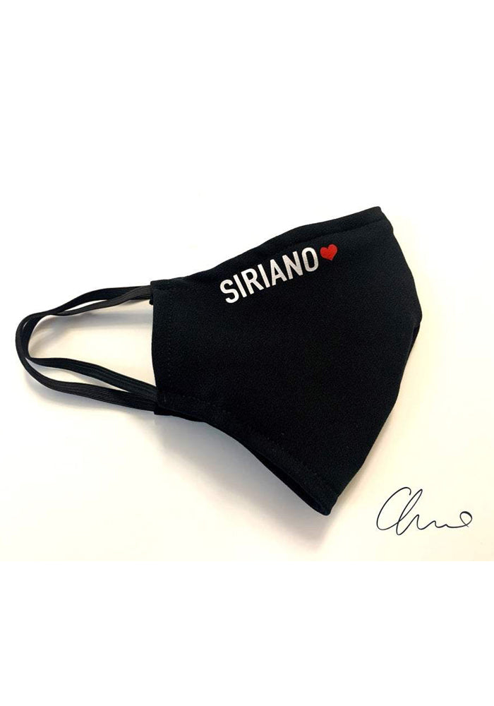 Limited Edition "SIRIANO Black & Red Heart" Fitted Masks 2 Pack