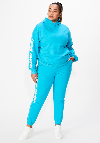 Siriano Sport Hoodie in Teal