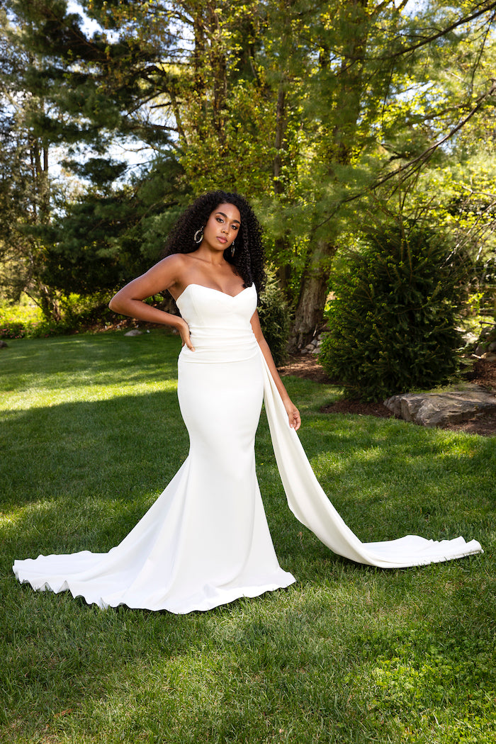 Crepe Sweetheart Side Draped Gown | Christian Siriano Crepe Sweetheart Side Draped Gown | Christian Siriano