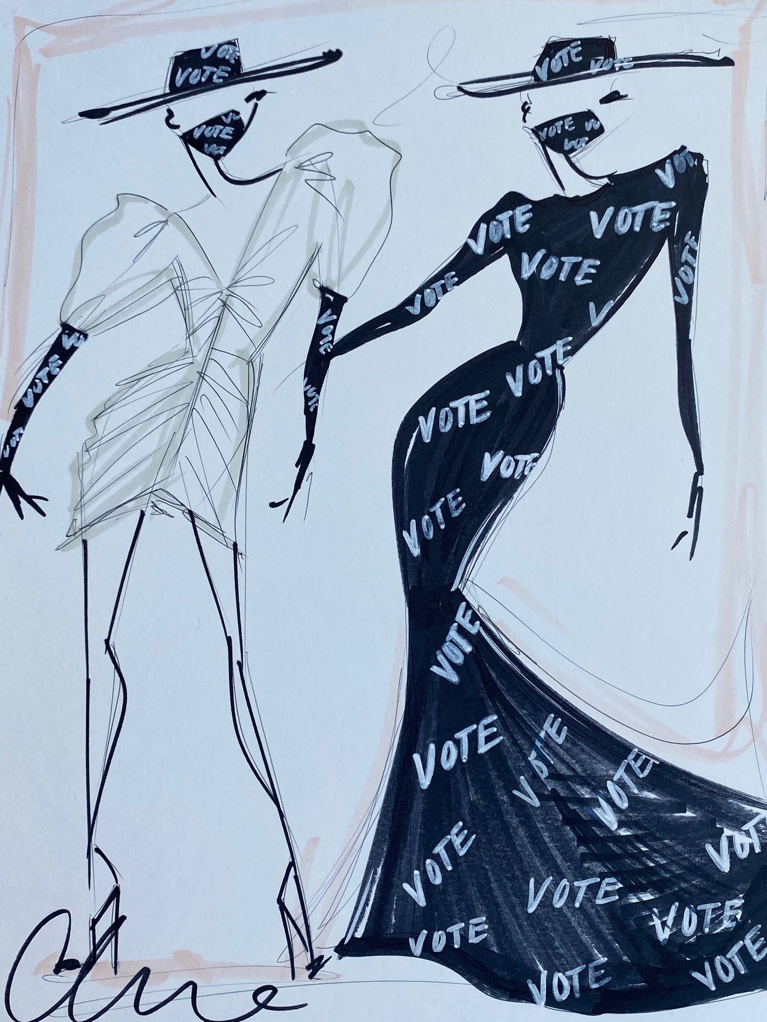 "VOTE Duo - Collection 37" - Sketch Print