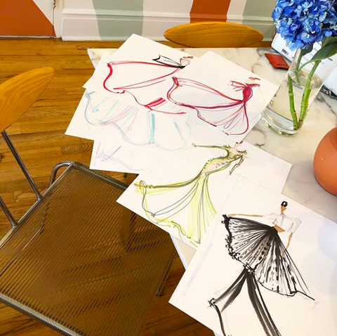 Custom Christian Siriano Original Sketch