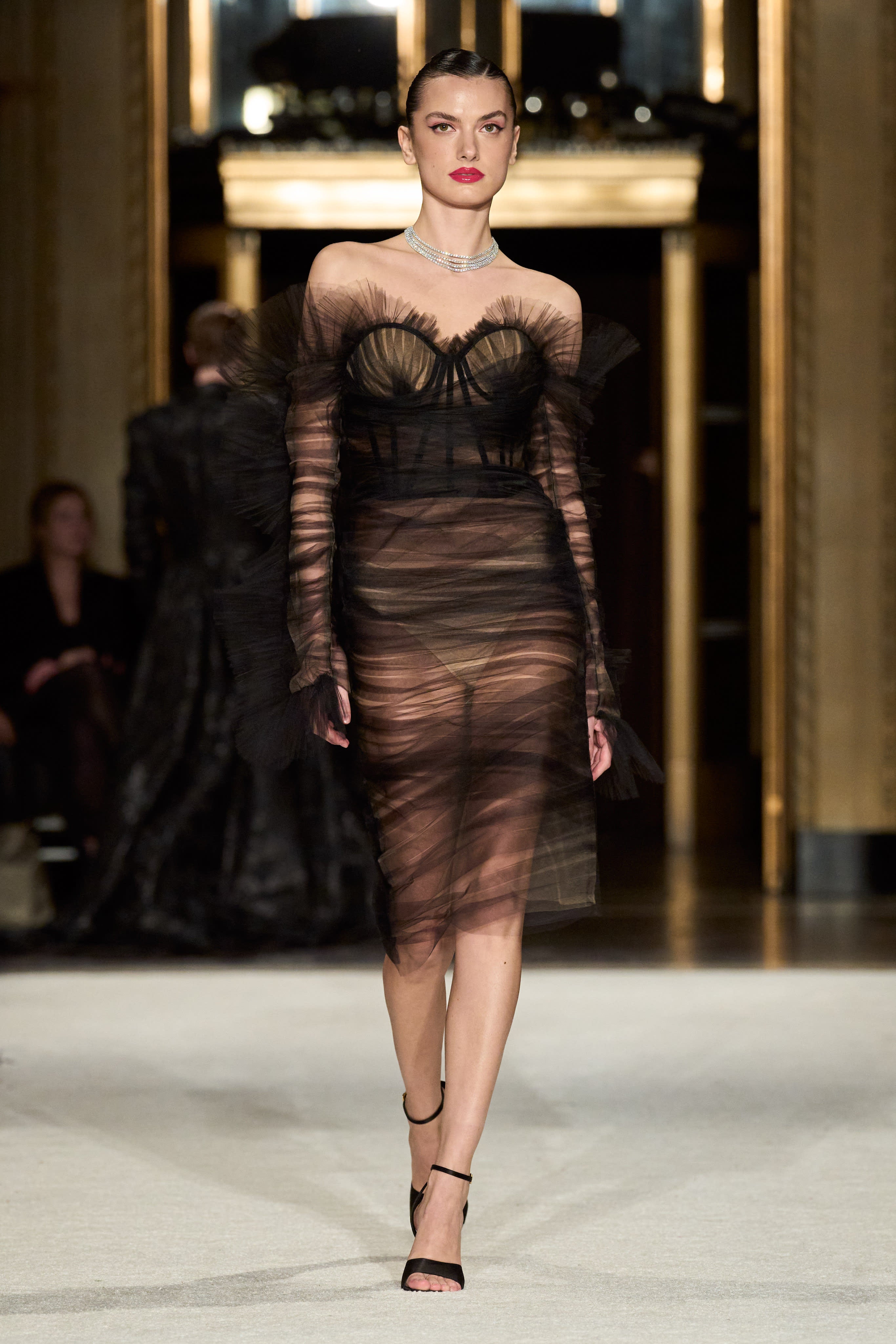 christian siriano cocktail dresses Draped Tulle Cocktail Dress