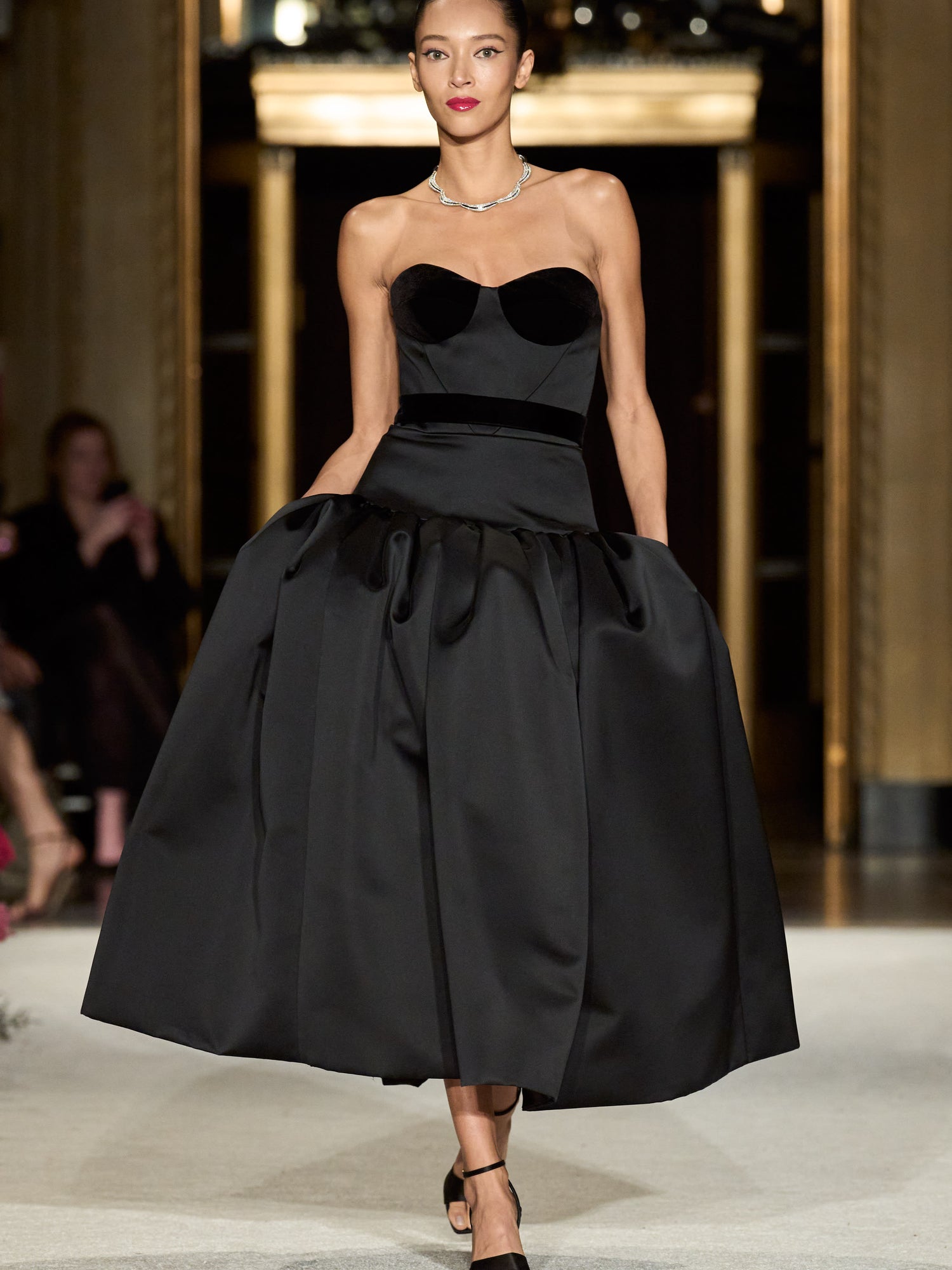 Demi Cup Drop Waist Tea Length Dress | Christian Siriano Demi Cup Drop Waist Tea Length Dress | Christian Siriano