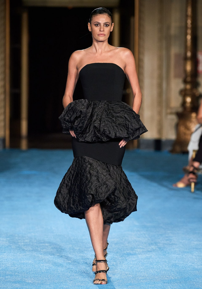 Strapless clearance peplum dress