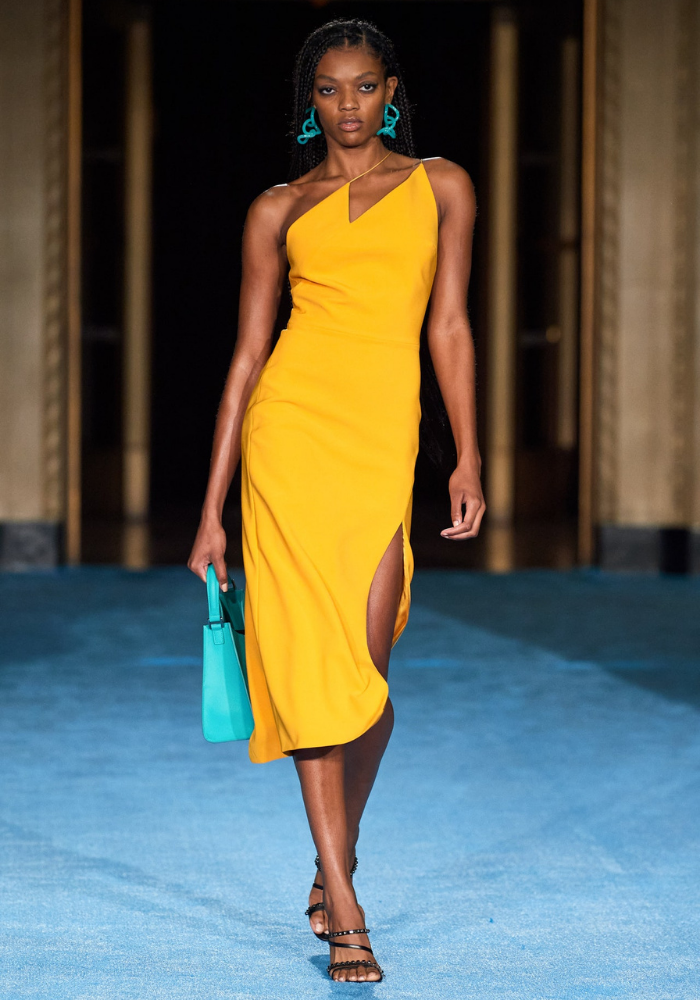 Apricot top yellow dress
